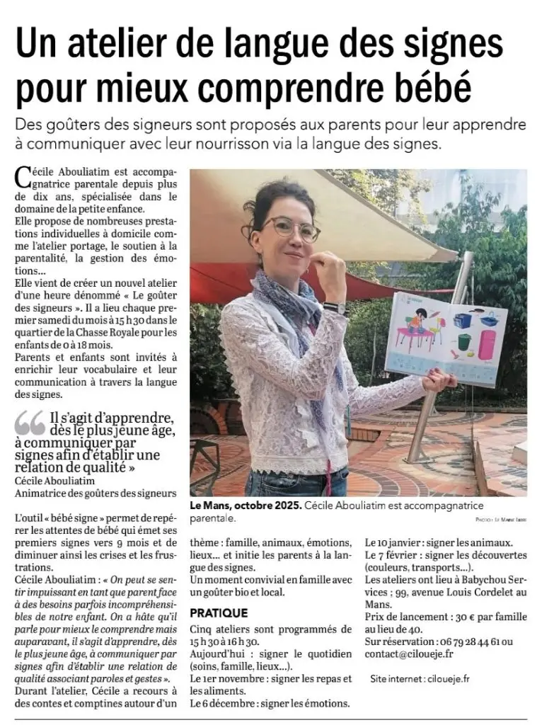 Langue des signes bébé, Le Mans, Gouter des signeurs