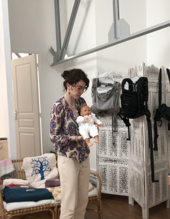 Atelier de portage Cécile Abouliatim, Accompagnante parentale, Monitrice de portage, porter bébé, CilouEJE, Le Mans (72)